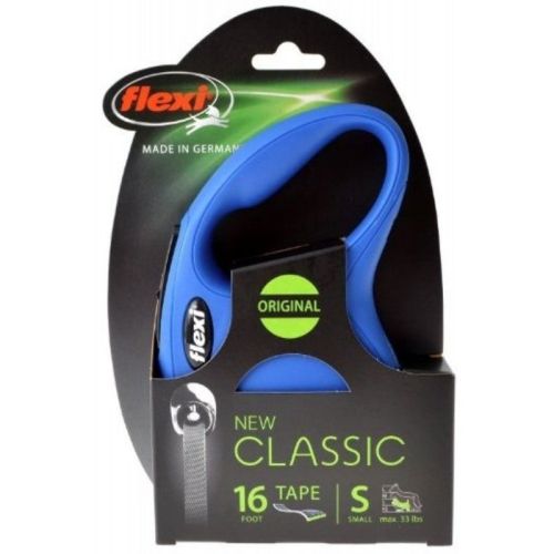 Flexi New Classic Retractable Tape Leash Blue